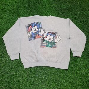 VTG 90s Mickey Unlimited Sweatshirt Boxy Cropped Fit Disney Mens Large Baggy